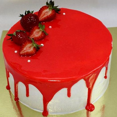 Торт глазурь с клубникой купить - северск.сладкоежкин.рф