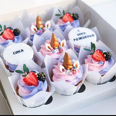 Капкейки "Единорожки" купить - северск.сладкоежкин.рф