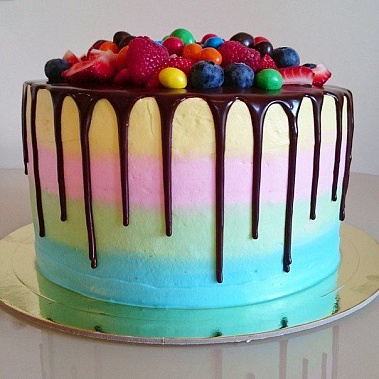 Торт с глазурью "Радуга" купить - северск.сладкоежкин.рф